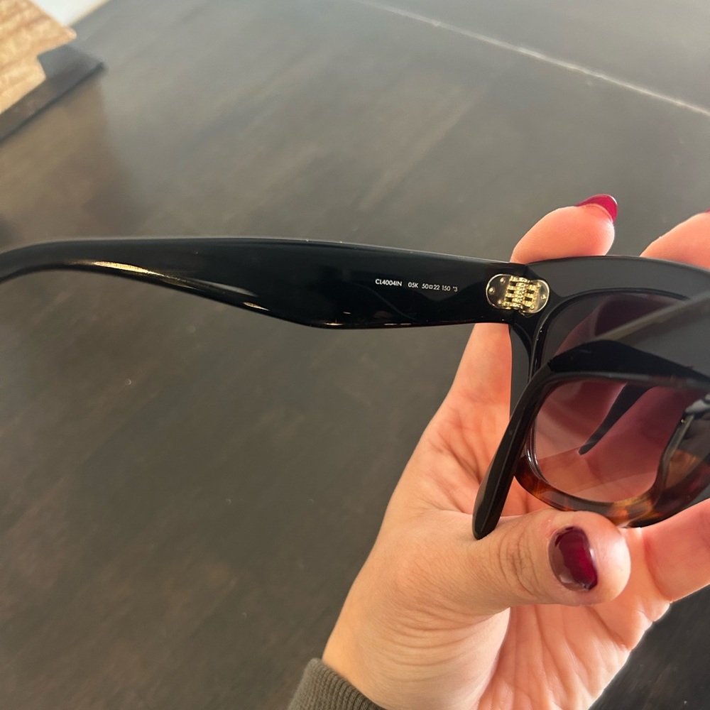 Celine Cat Eye Sunglasses CL4004IN Black/Tortoise - Picture 8 of 8